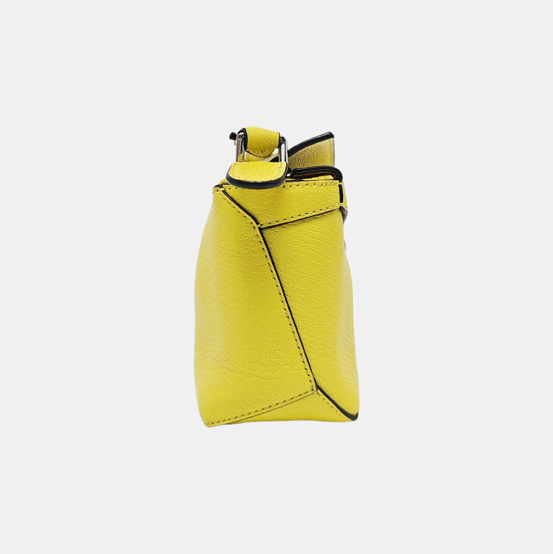 Authenticated pre-owned  Puzzle Mini Lambskin Yellow - Shoulder Bag at Looply