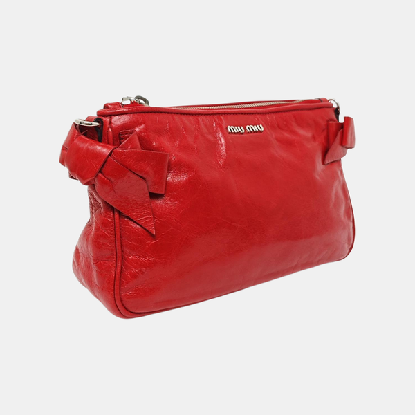 Calfskin Shoulder Bag Red