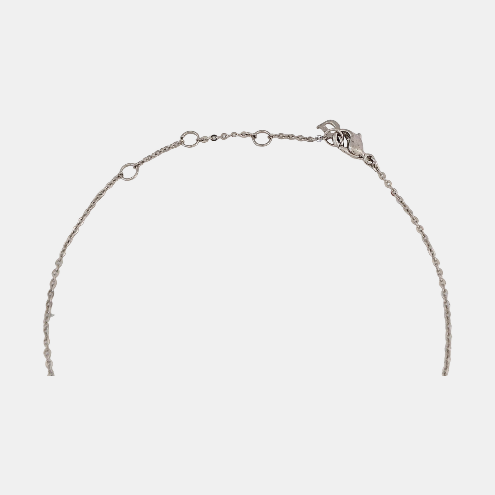 Dior Oblique Metal Silver Necklace