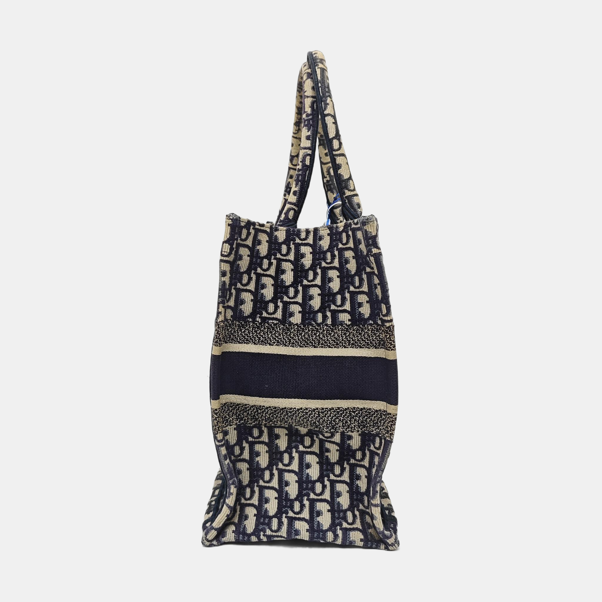 Book Tote Medium Oblique Canvas Blue