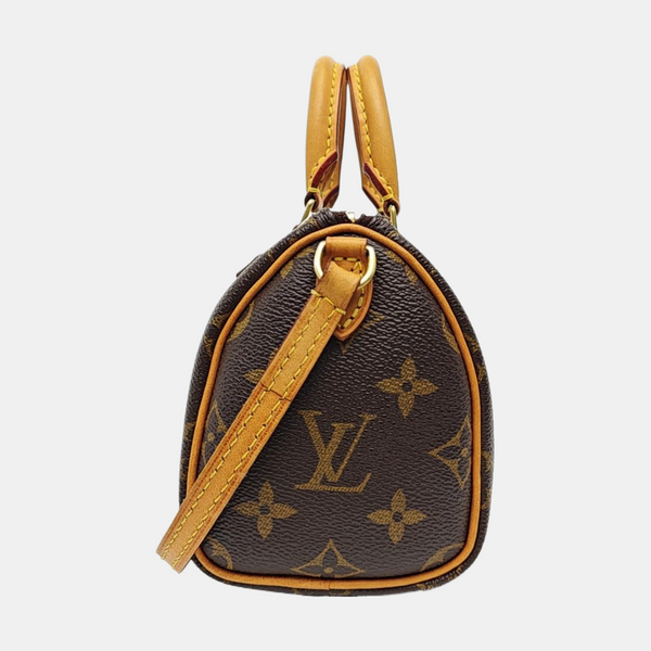 SPEEDY Nano Monogram Coated Canvas Brown