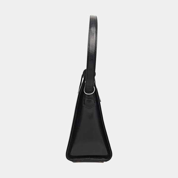 Calfskin Top Handle Bag Black