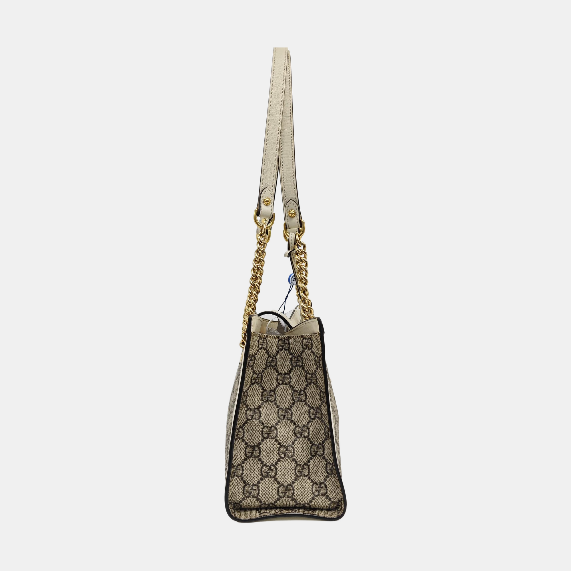 Padlock Small Monogram Coated Canvas Beige
