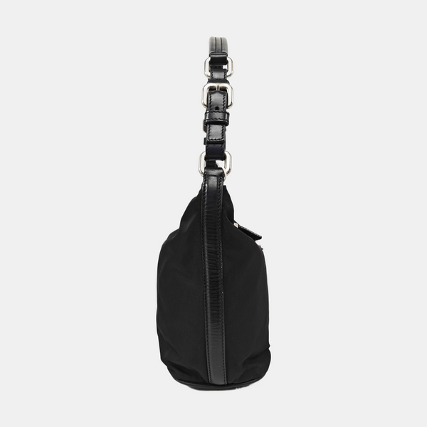Nylon Top Handle Bag Black