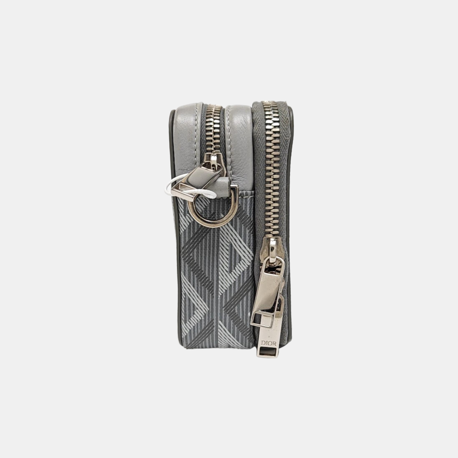 Coated Canvas Shoulder Bag Gray