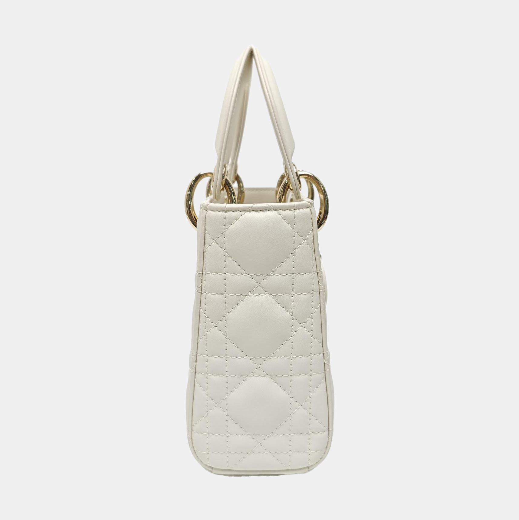 Lady Dior Mini Cannage Lambskin White