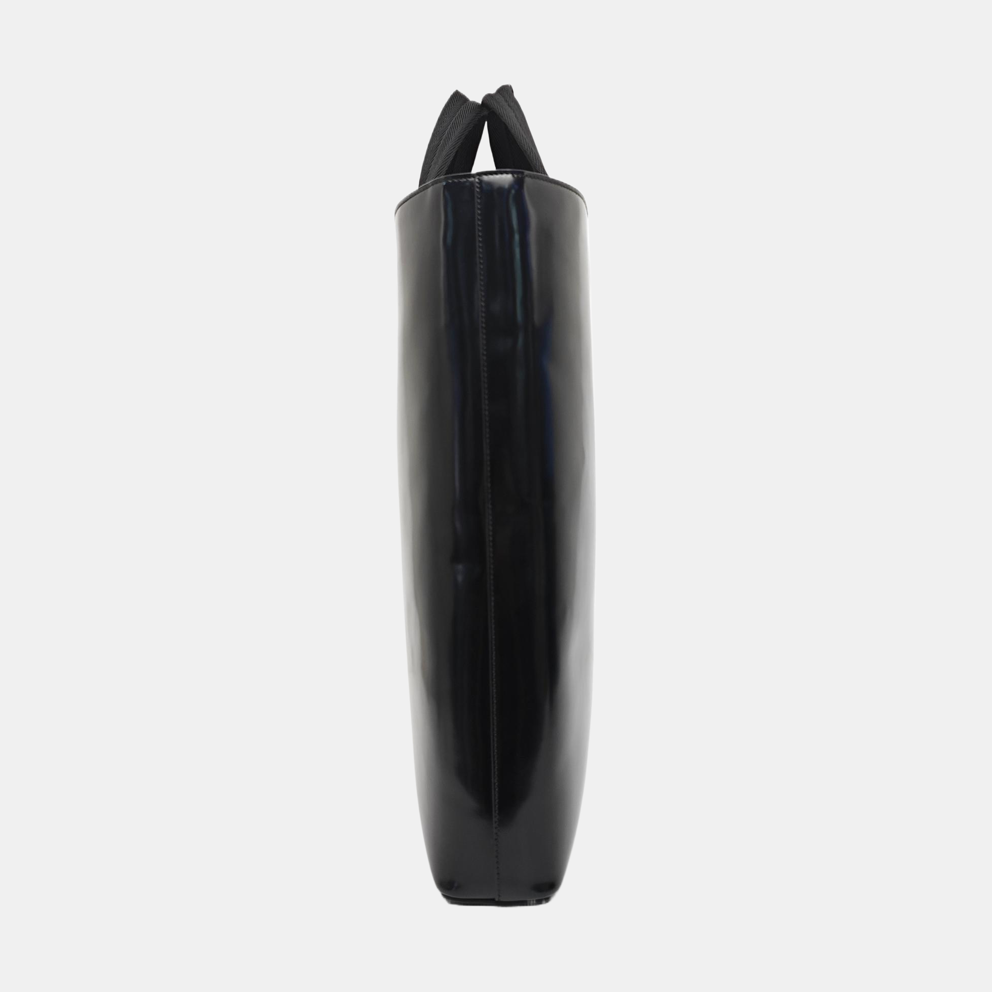 Calfskin Top Handle Bag Black