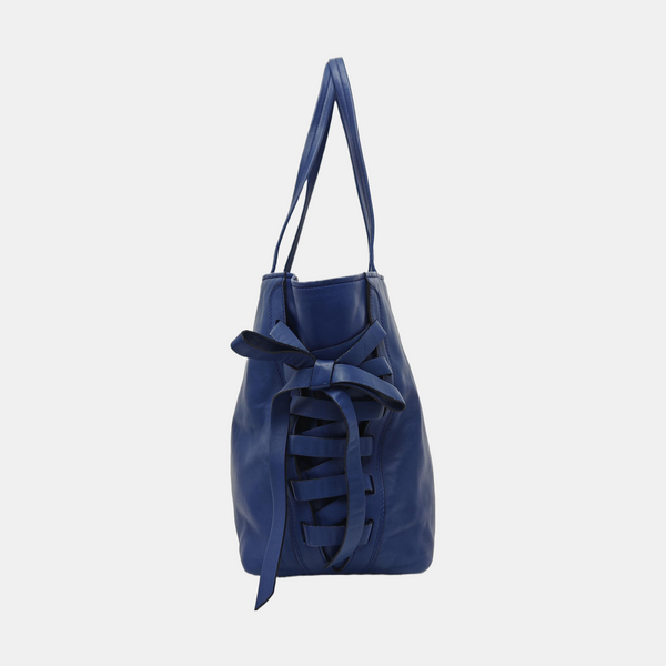 Calfskin Tote Bag Blue