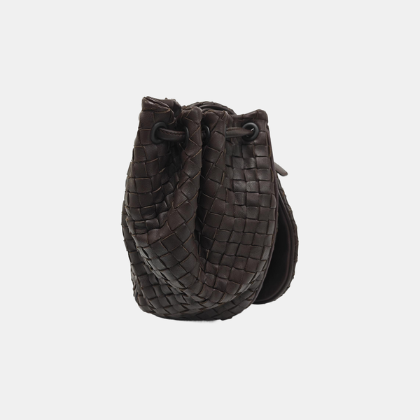 Lambskin Shoulder Bag Brown