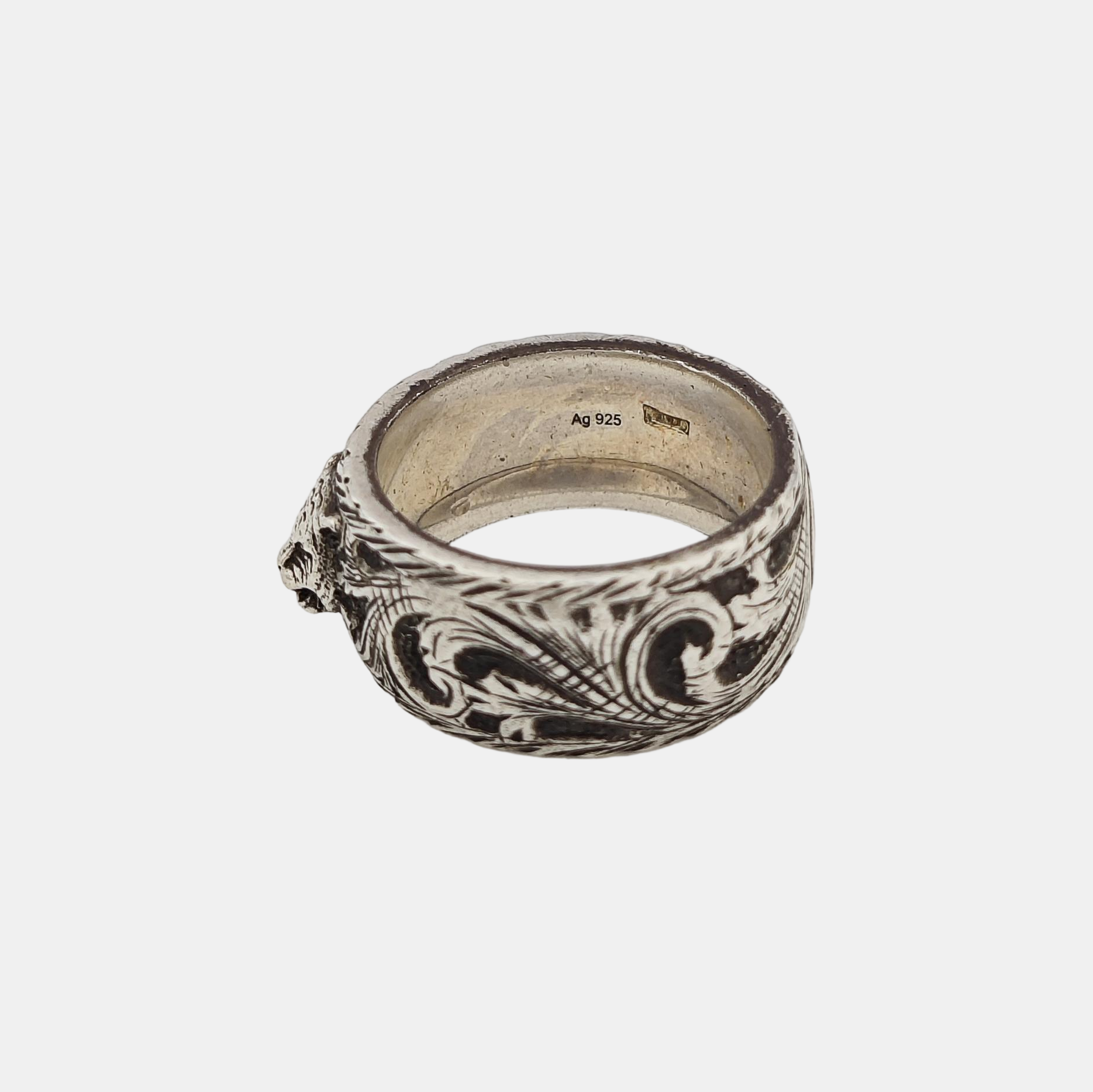 Gucci Garden 925 Sterling Silver Ring EU 56