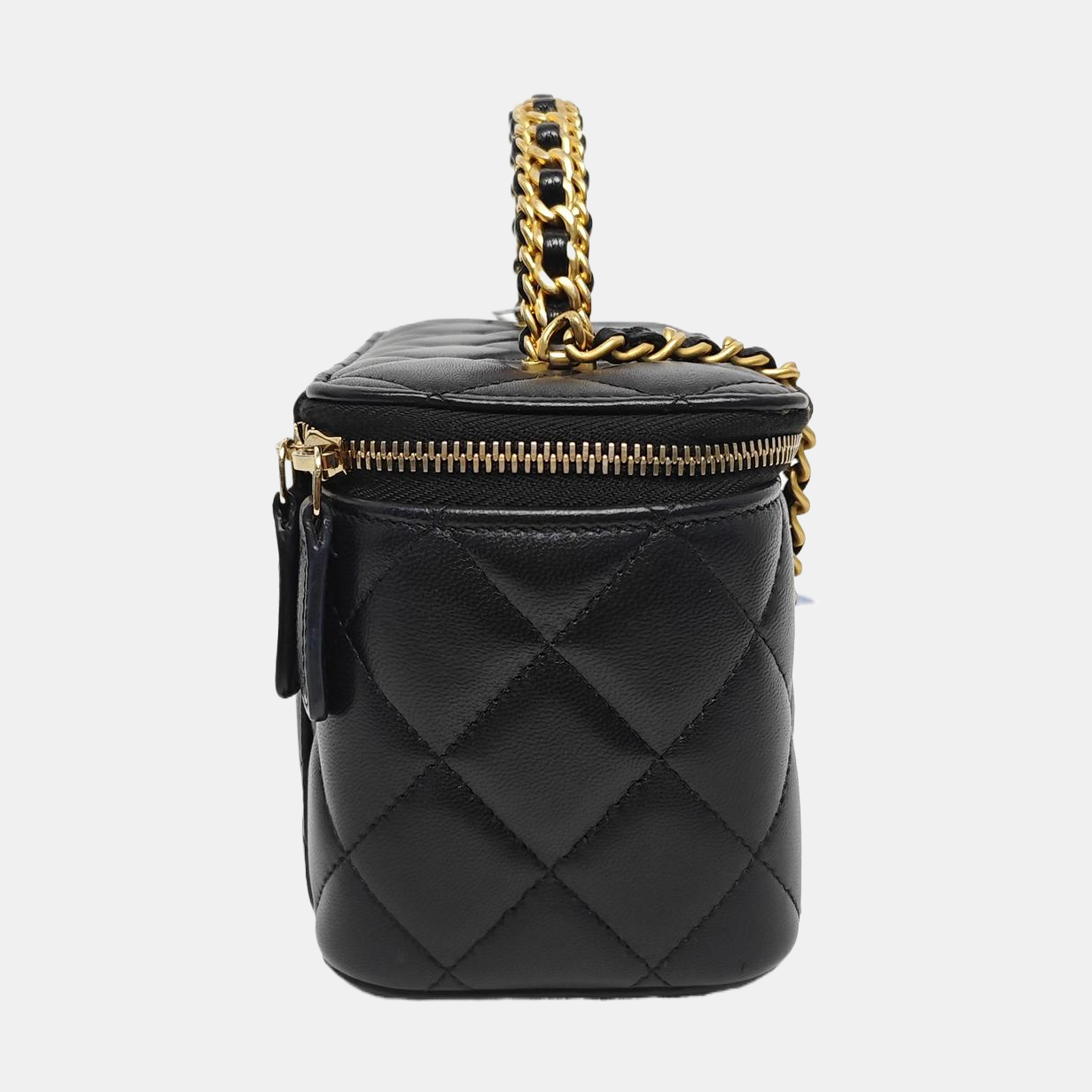 VANITY CASE Small Quilted Lambskin Black