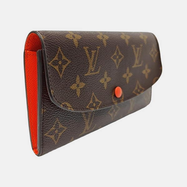 EMILIE Monogram Coated Canvas Brown Wallet