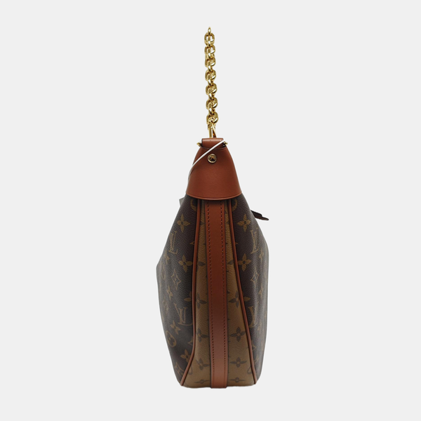 LOOP HOBO Monogram Coated Canvas Brown