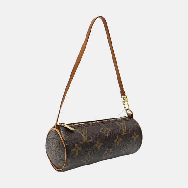 PAPILLON Mini Monogram Coated Canvas Brown