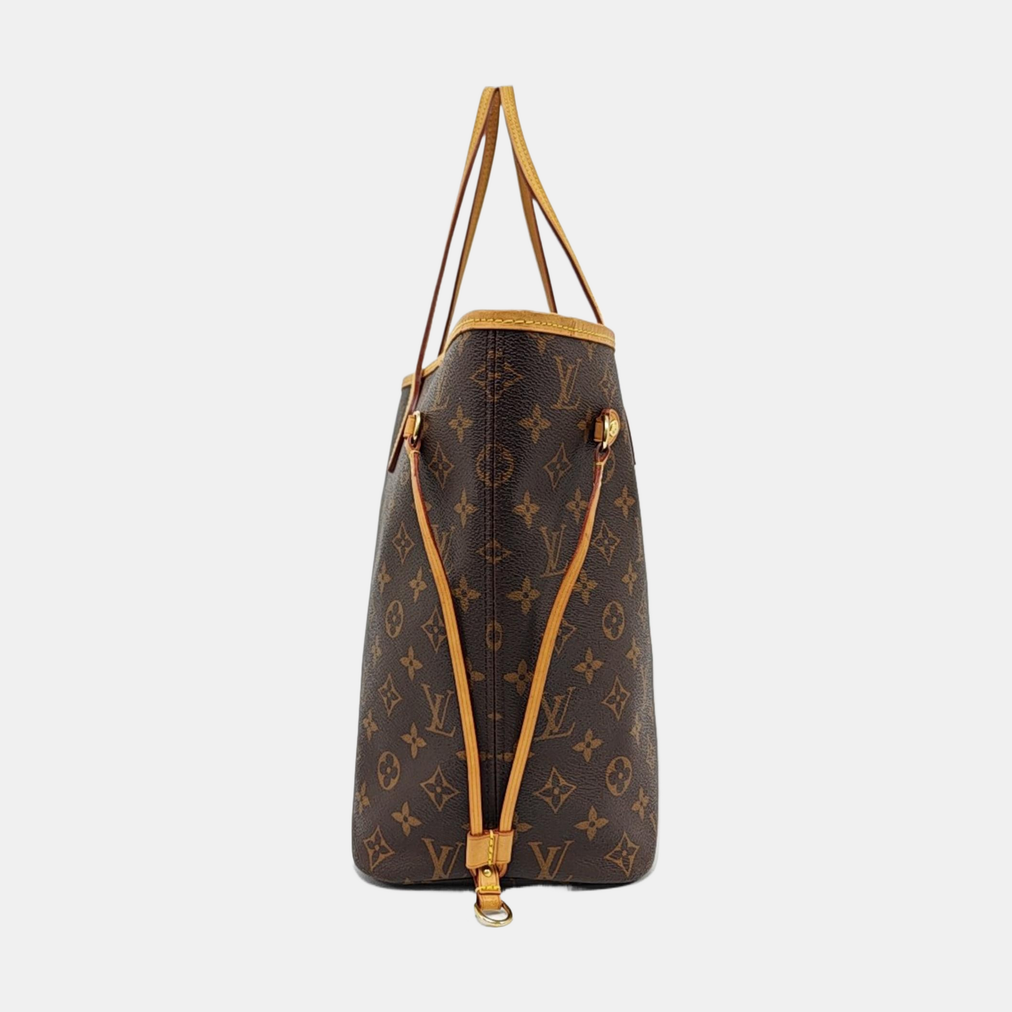 NEVERFULL MM Monogram Coated Canvas Brown