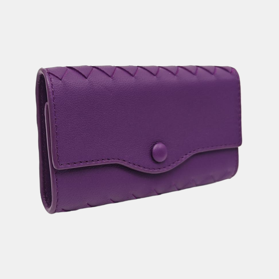 Calfskin Key Pouch Purple