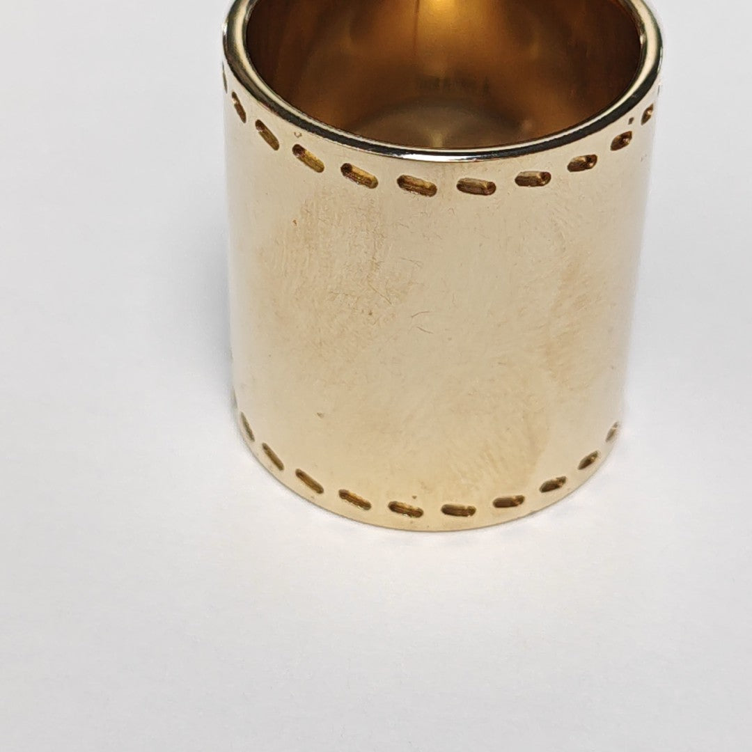 Metal Scarf Ring Gold