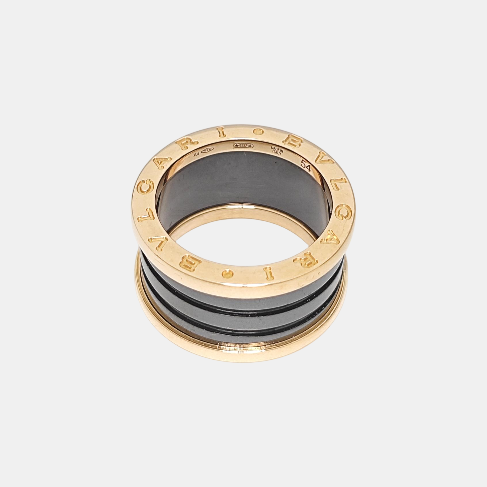 B.ZERO1 18k Rose Gold Ring EU 54