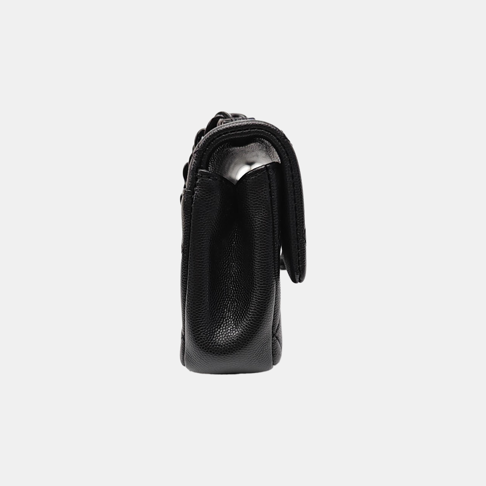 My Everything Flap Quilted Grained Calfskin Black