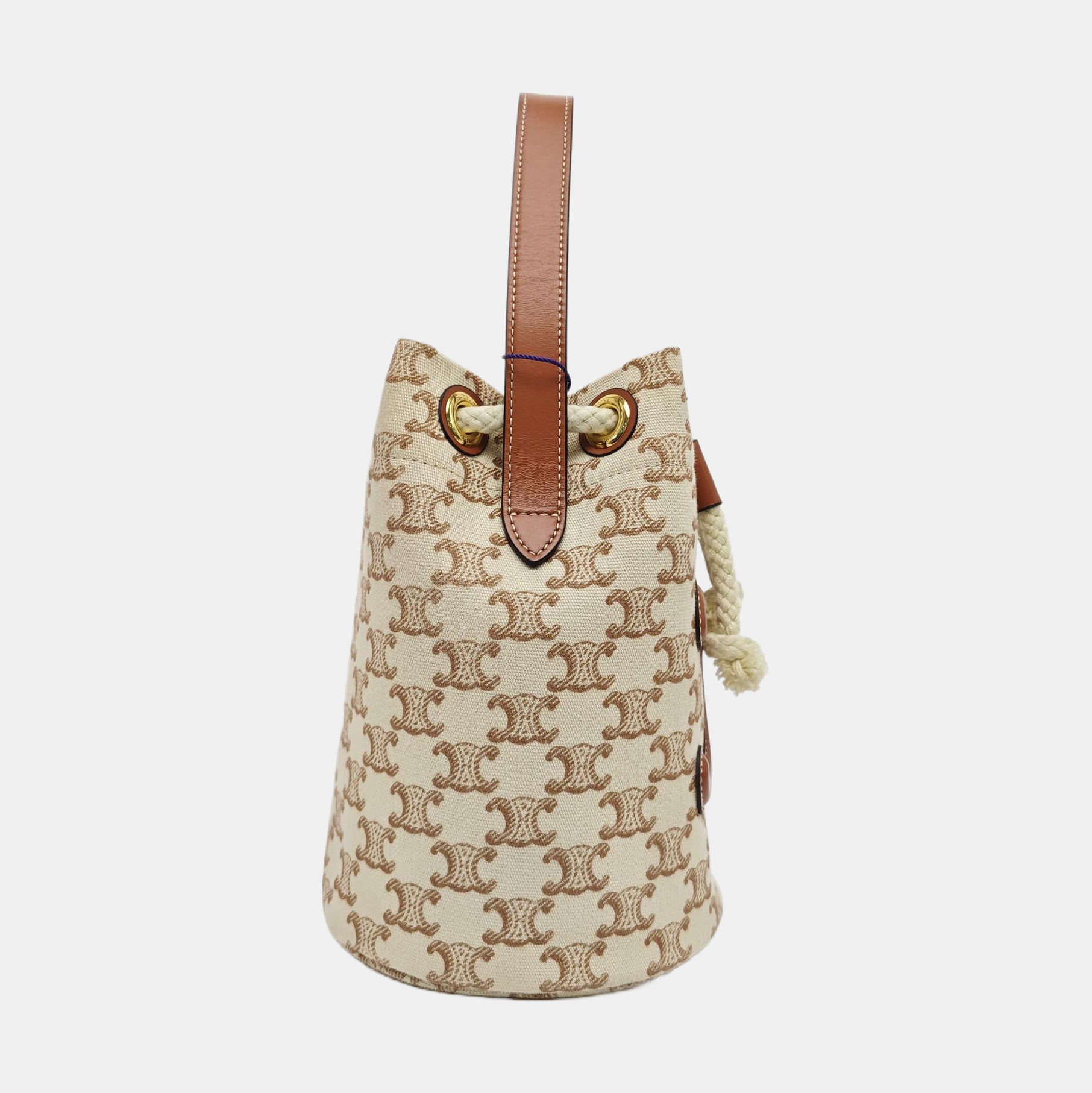 Fabric Bucket Bag Brown