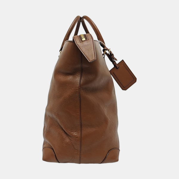 Calfskin Tote Bag Brown