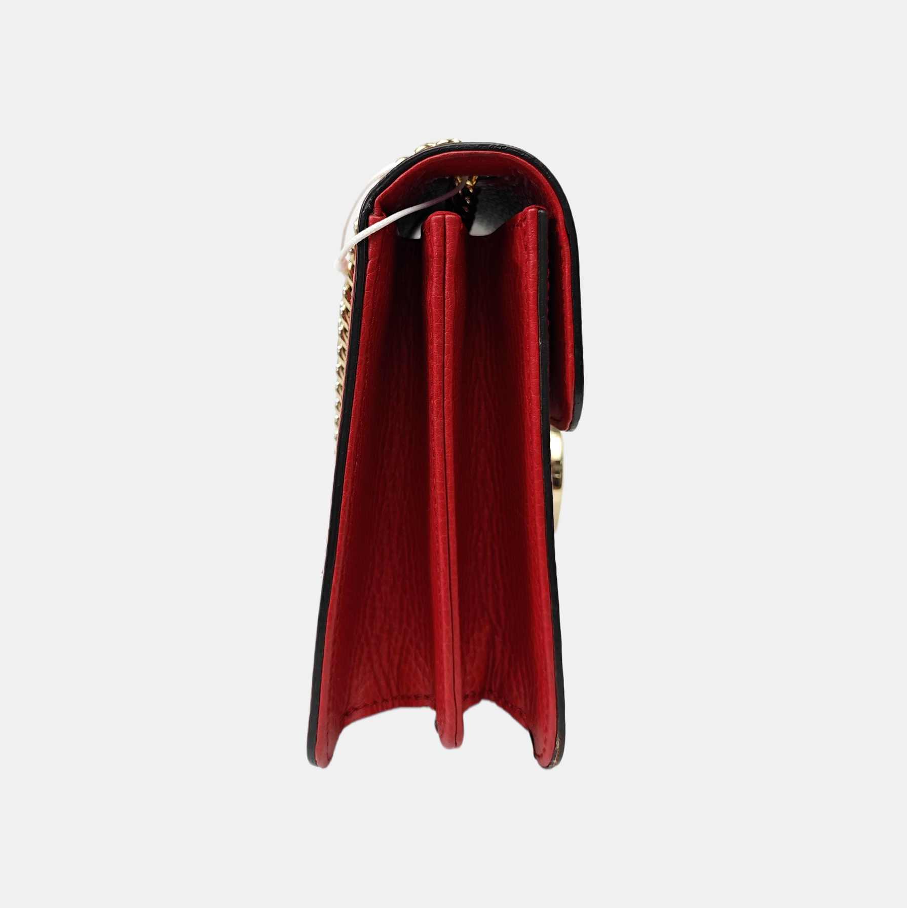 Interlocking G Small Calfskin Red