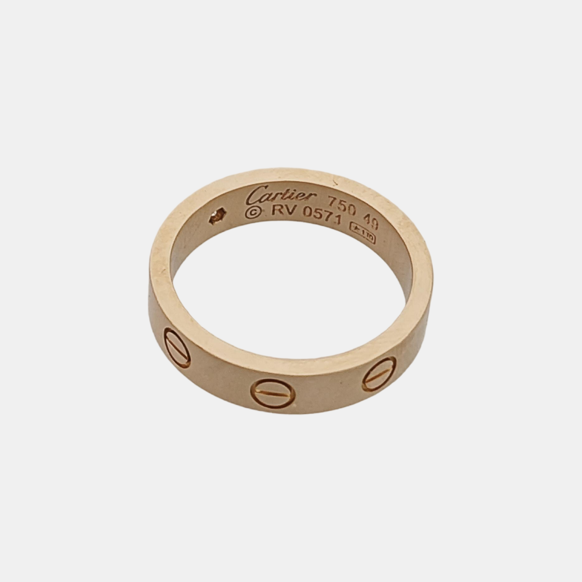 LOVE 18k Rose Gold Ring EU 49