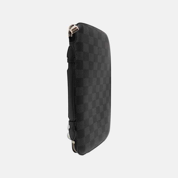 Damier Graphite Coated Canvas Clutch Gray