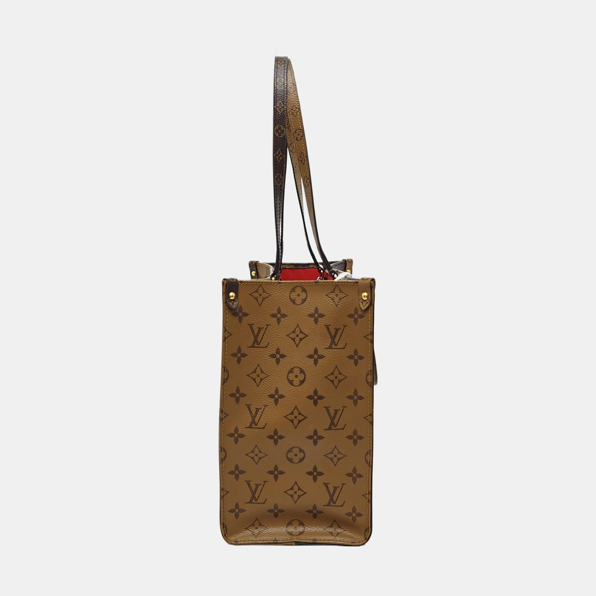 ONTHEGO MM Monogram Coated Canvas Brown