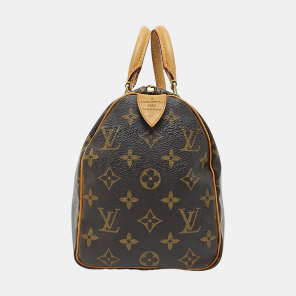 SPEEDY 25 Monogram Coated Canvas Brown