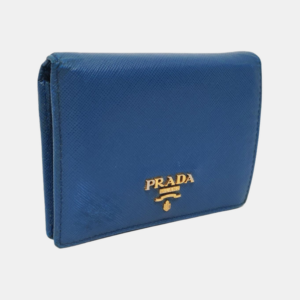 Calfskin Wallet Small Blue