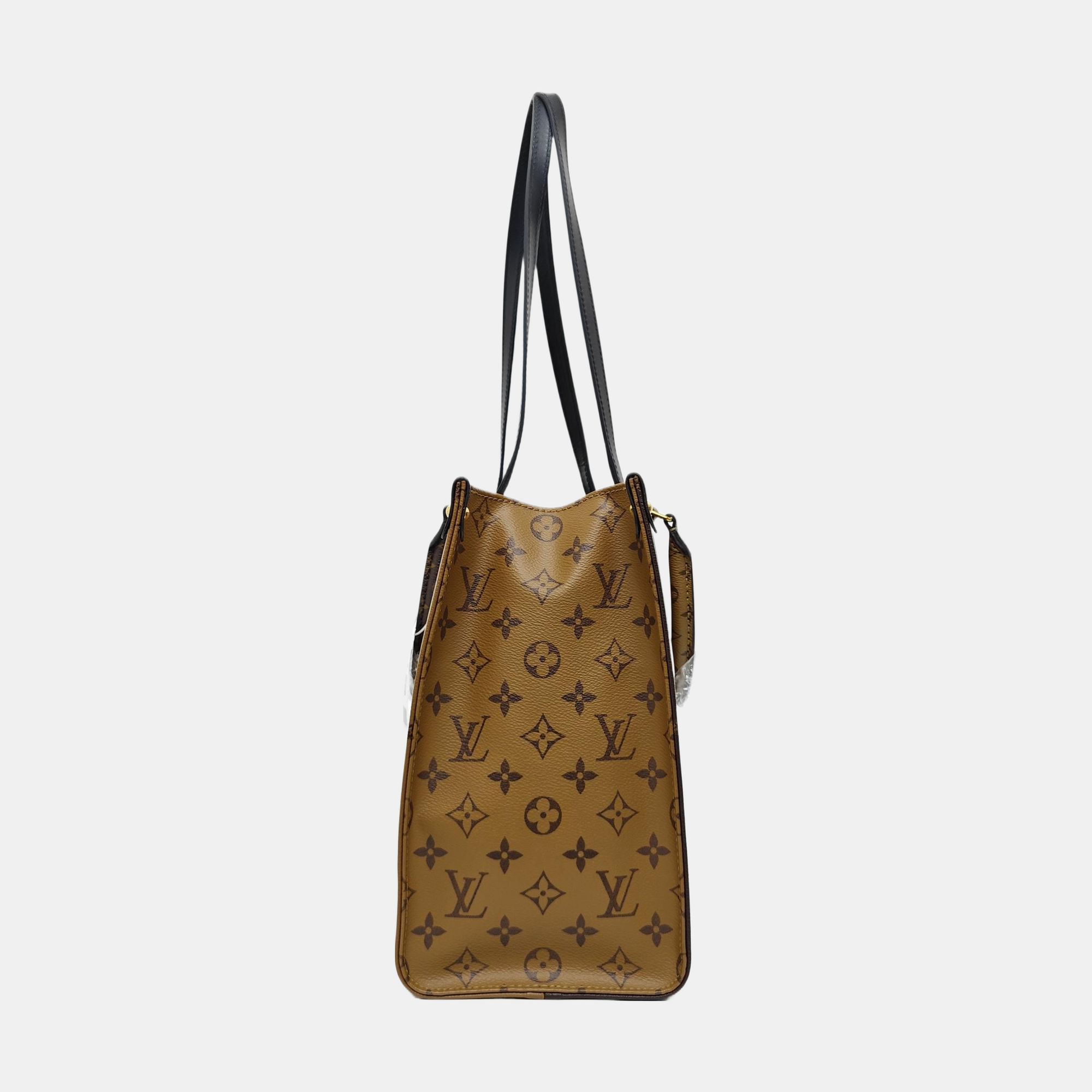 ONTHEGO MM Monogram Coated Canvas Brown