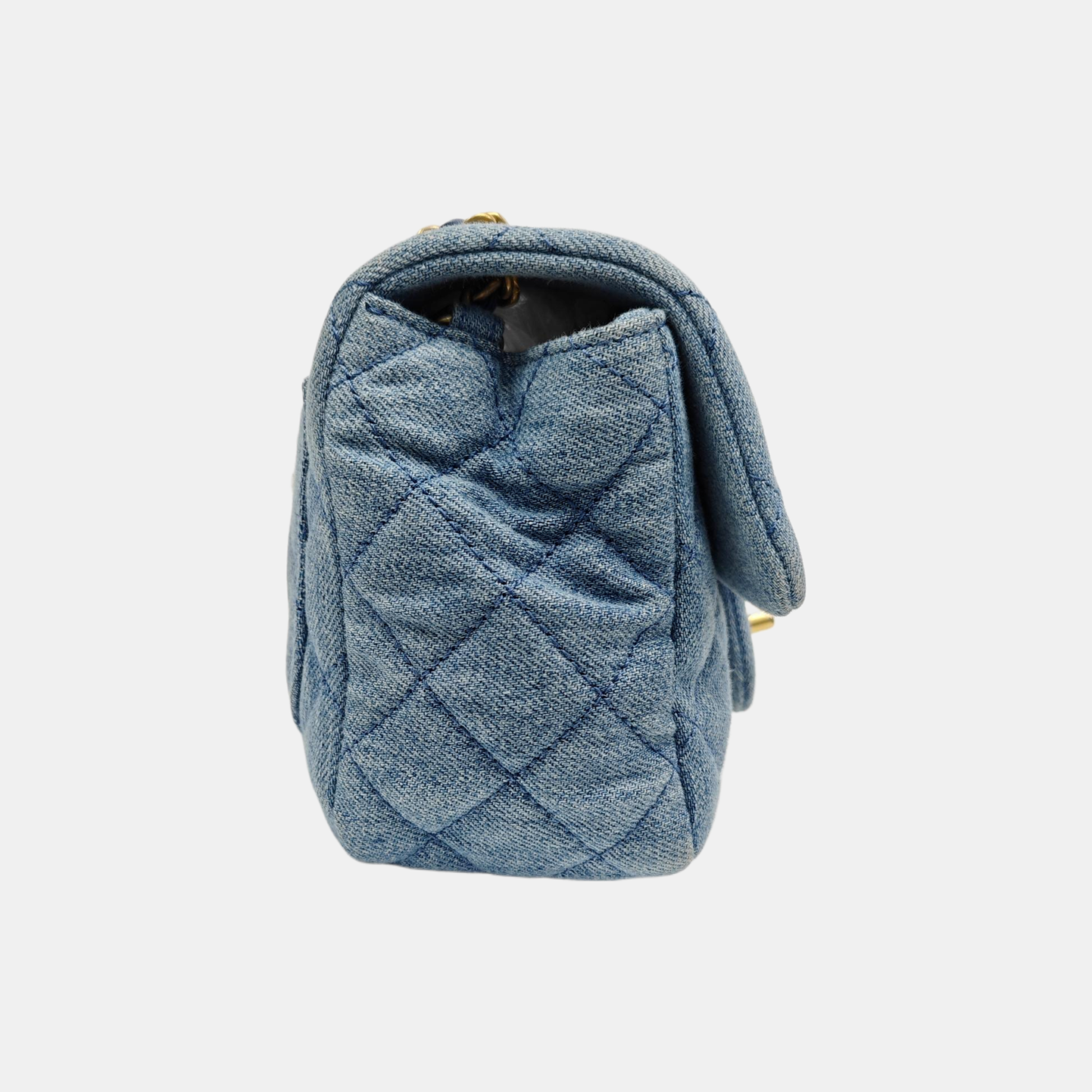 CLASSIC FLAP Mini Quilted Denim Blue