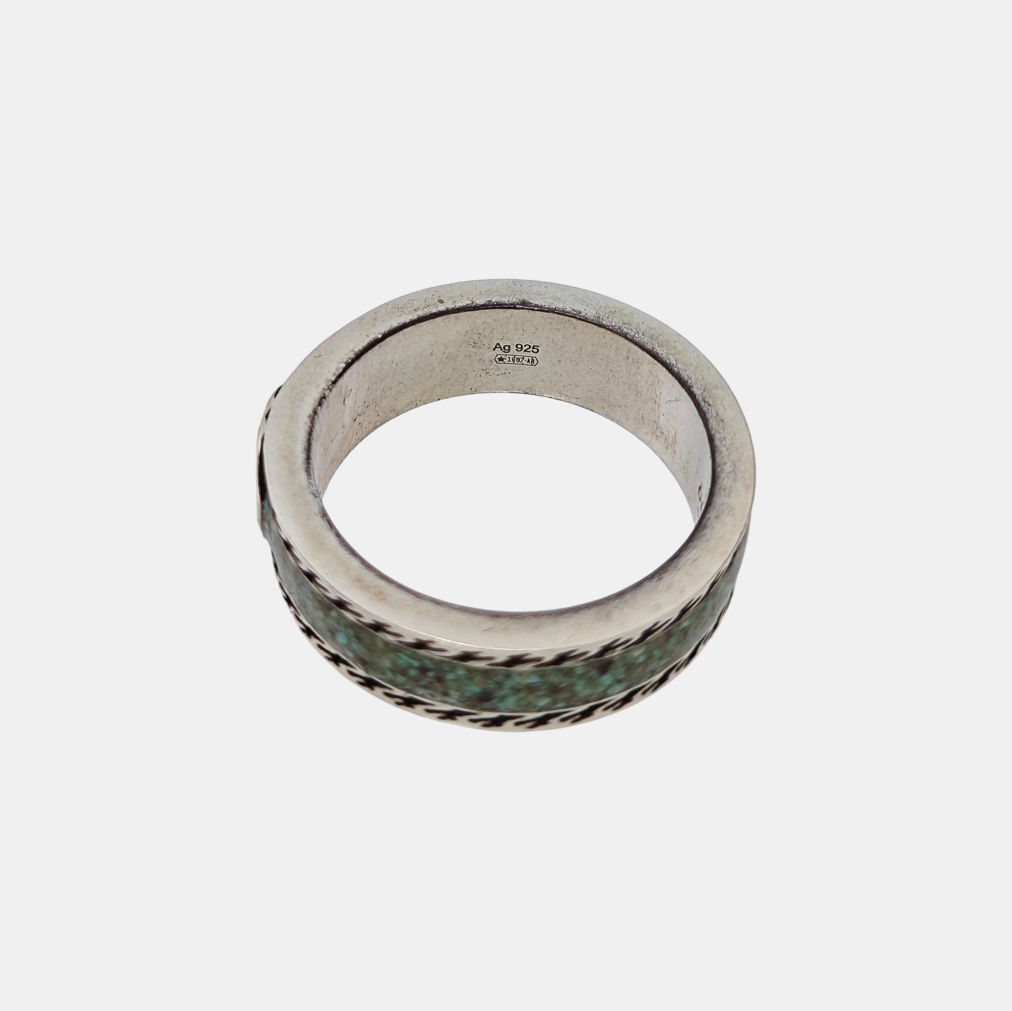Interlocking G 925 Sterling Silver Ring HK 14