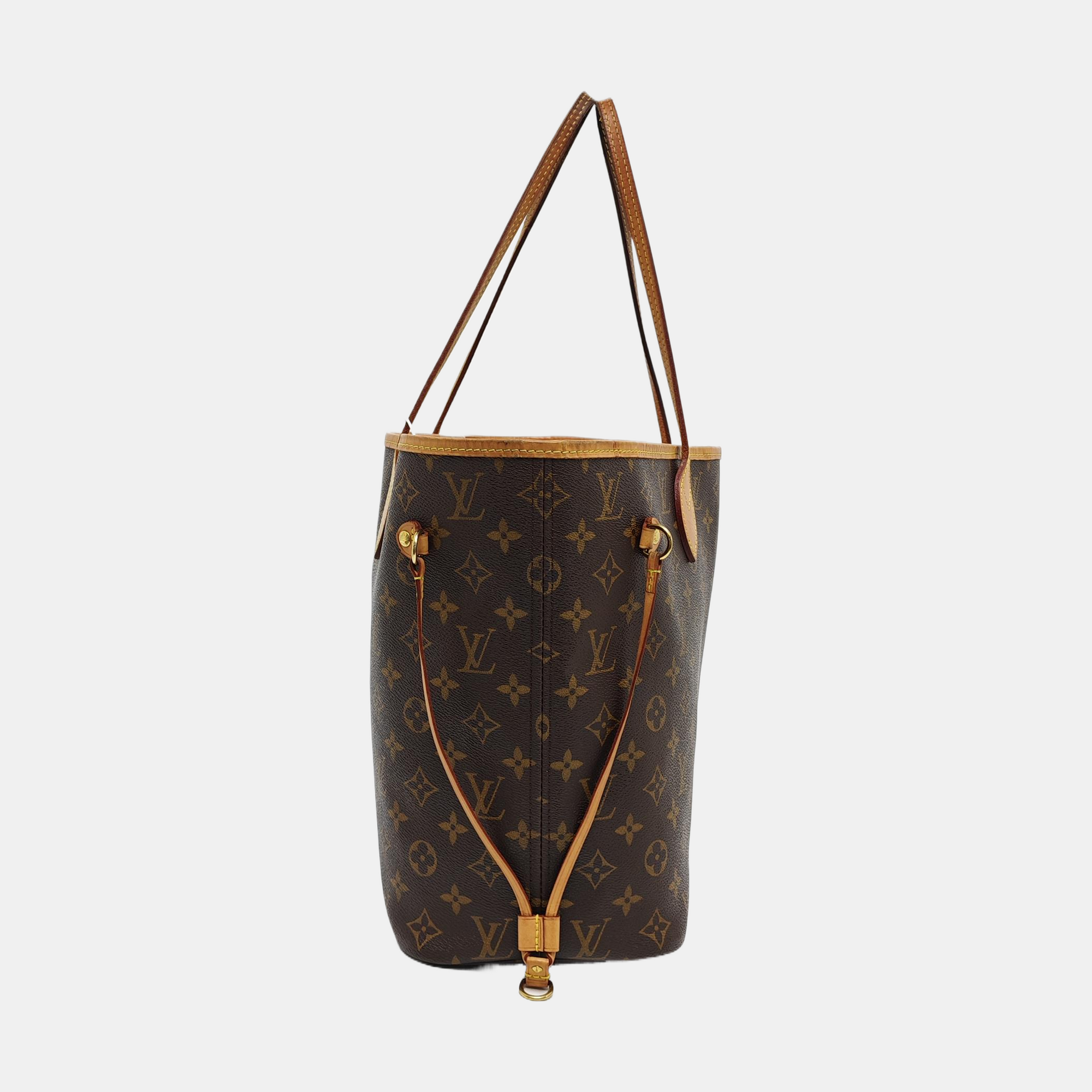 NEVERFULL MM Monogram Coated Canvas Brown