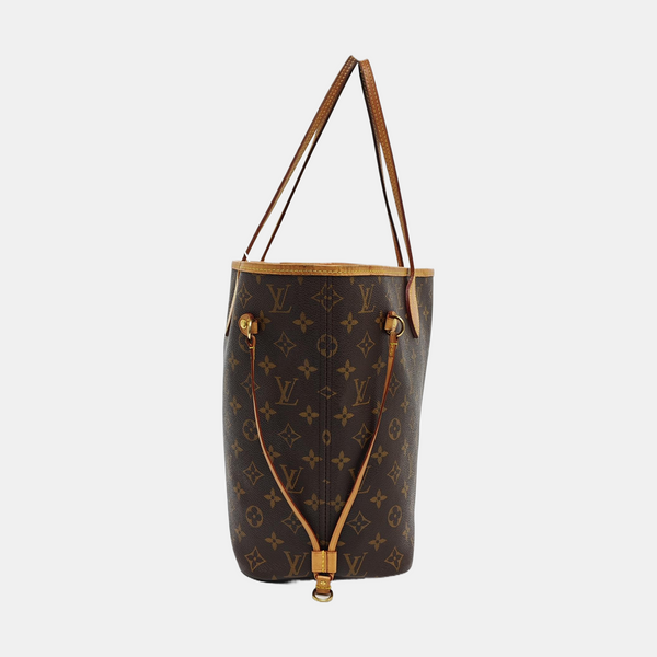 NEVERFULL MM Monogram Coated Canvas Brown