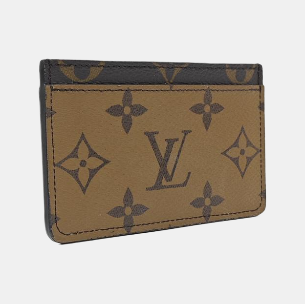 Monogram Coated Canvas Card Holder Brown