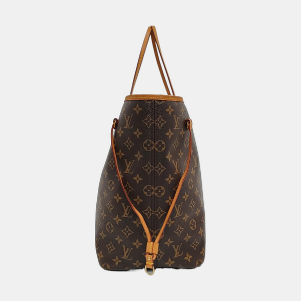 Authenticated pre-owned  NEVERFULL GM Monogram Coated Canvas Brown - Tote Bag at Looply