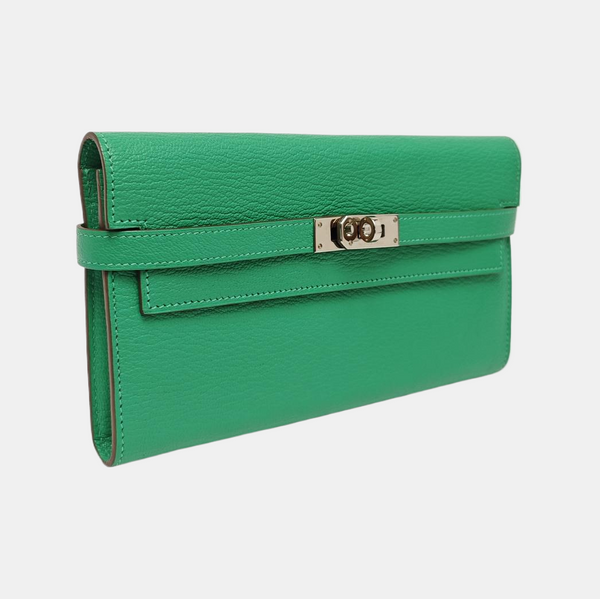 Kelly 20 Lambskin Green Wallet