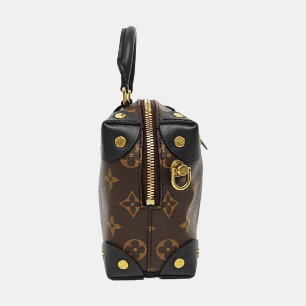 PETITE MALLE Monogram Coated Canvas Brown
