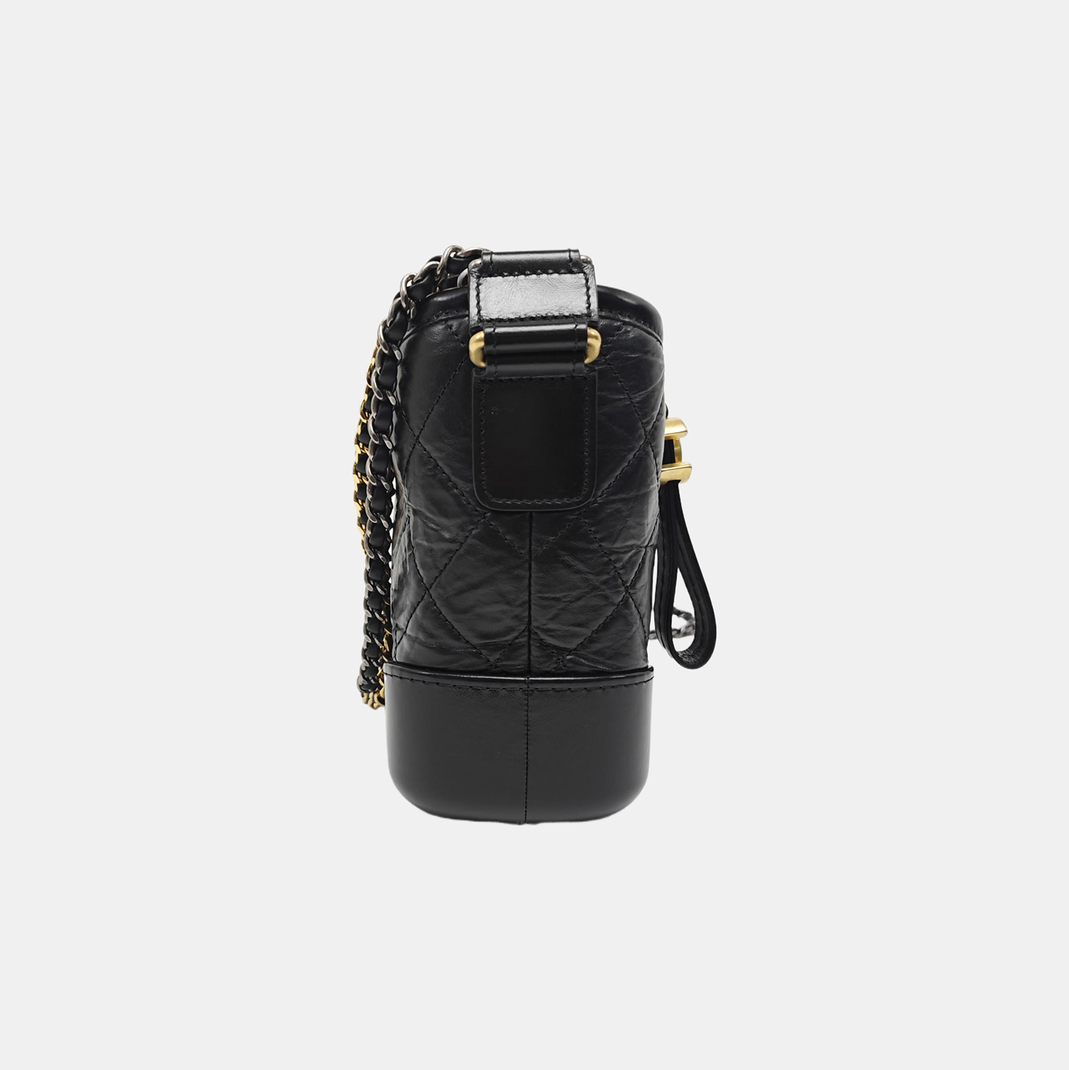 GABRIELLE Small Quilted Calfskin Black