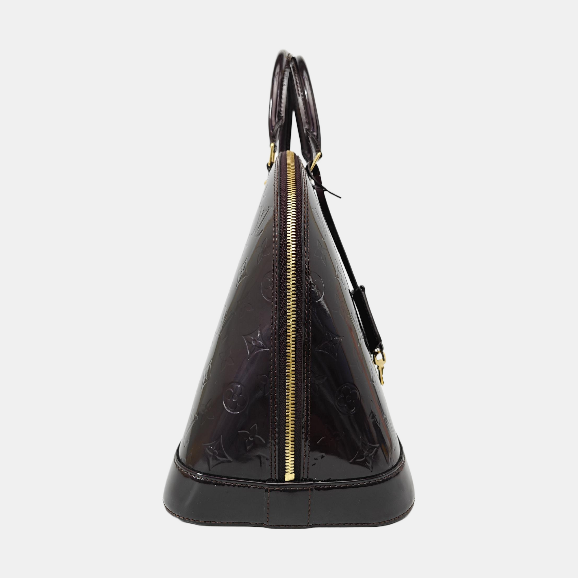 ALMA MM Monogram Patent Leather Red