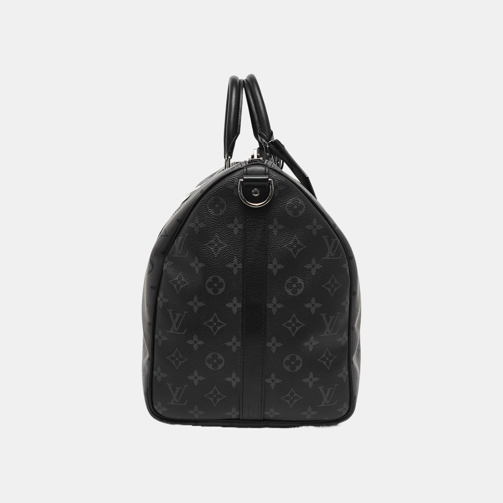 KEEPALL 50 Monogram Coated Canvas Gray