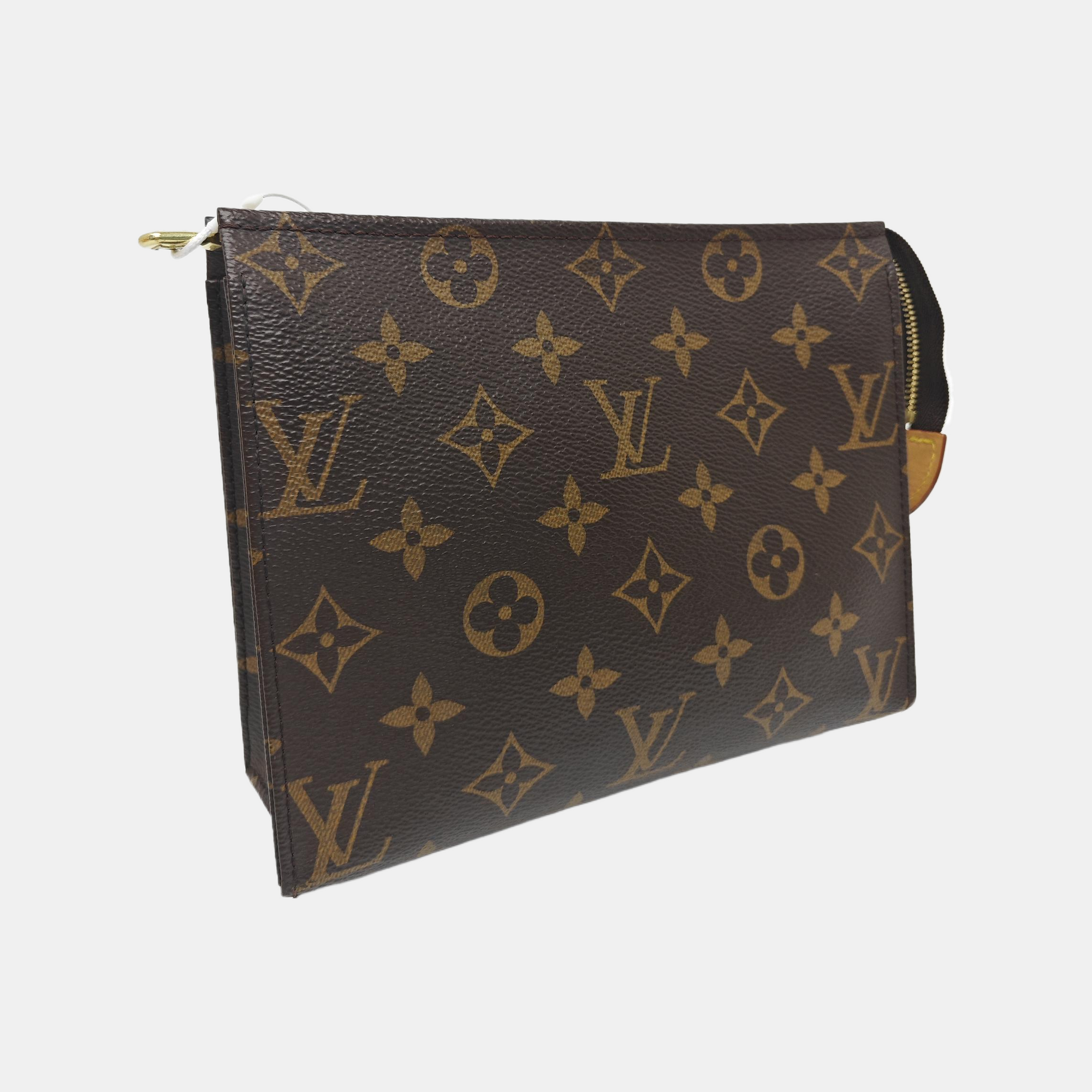 TOILET POCKET 19 Monogram Coated Canvas Brown