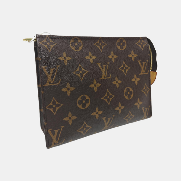 TOILET POCKET 19 Monogram Coated Canvas Brown