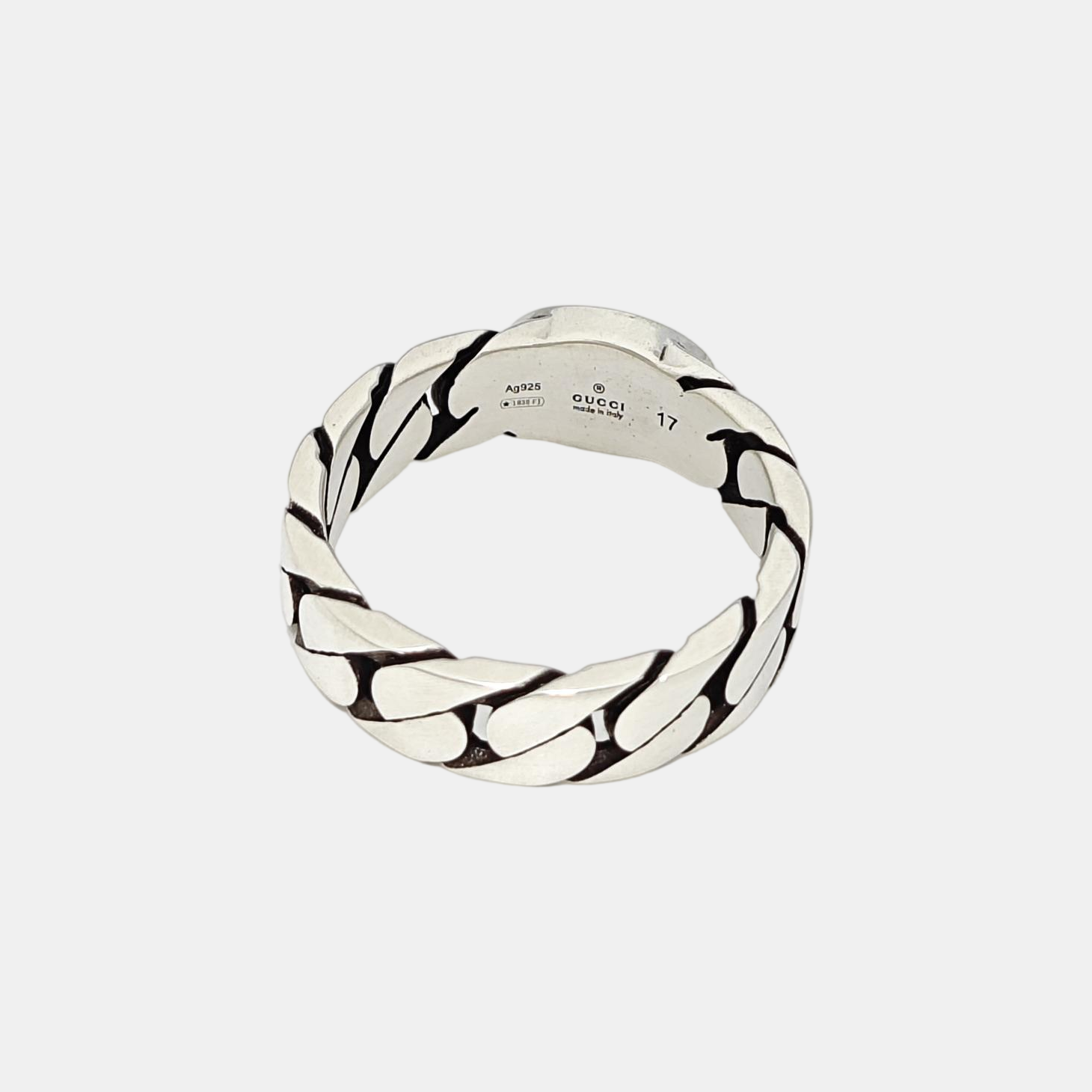 Interlocking G 925 Sterling Silver Ring HK 17