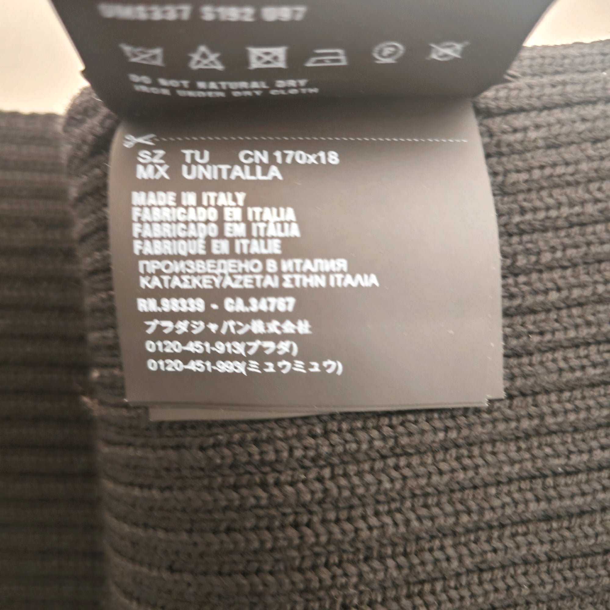 Wool Scarf Black