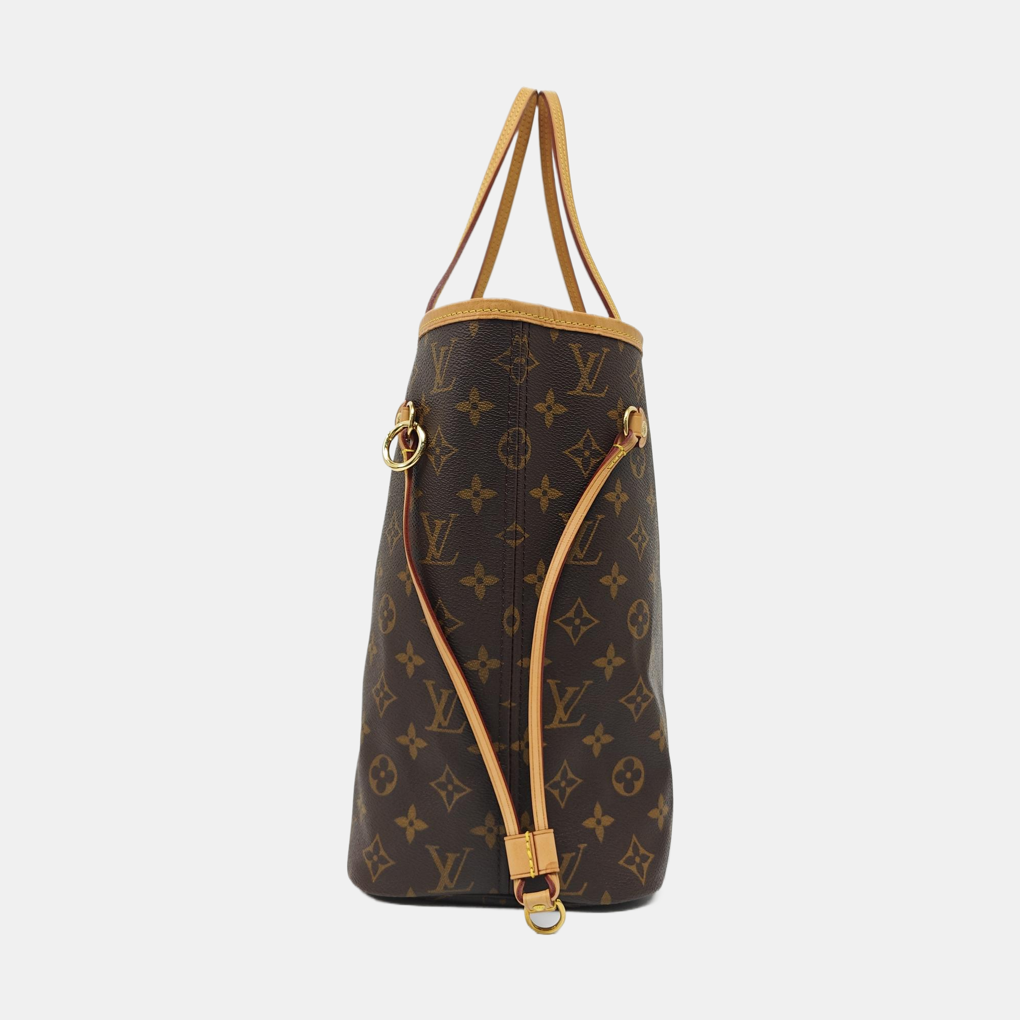 NEVERFULL MM Monogram Coated Canvas Brown