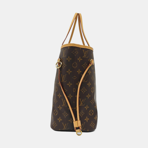 NEVERFULL MM Monogram Coated Canvas Brown
