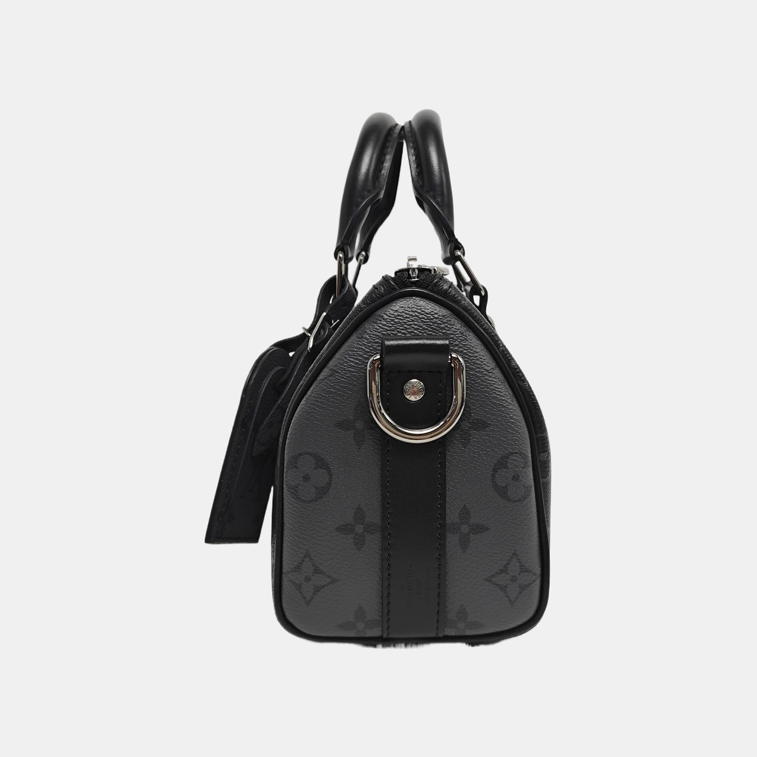 KEEPALL 25 Monogram Coated Canvas Black